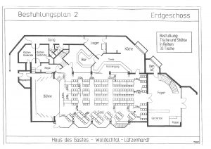 Bestuhlungsplan Haus des Gastes Lützenhardt